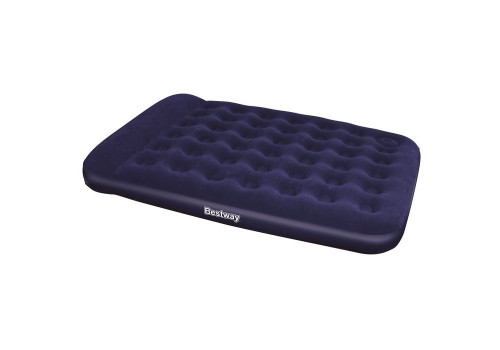 67226 Bestway Надувной матрас Easy Inflate Flocked Air Bed(Queen) 203x152x28 см, встроенный ножной насос